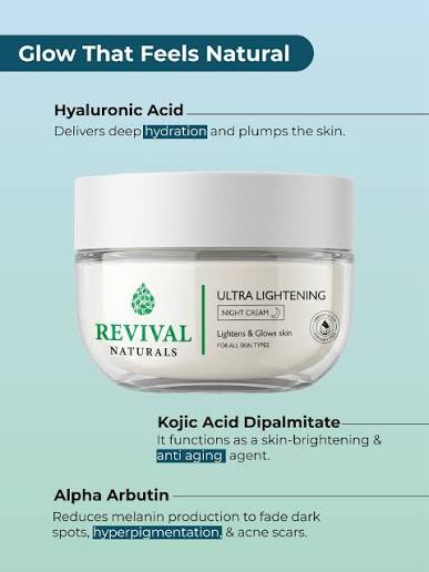 Revival Naturals 50ml Ultra Lightening Night Cream